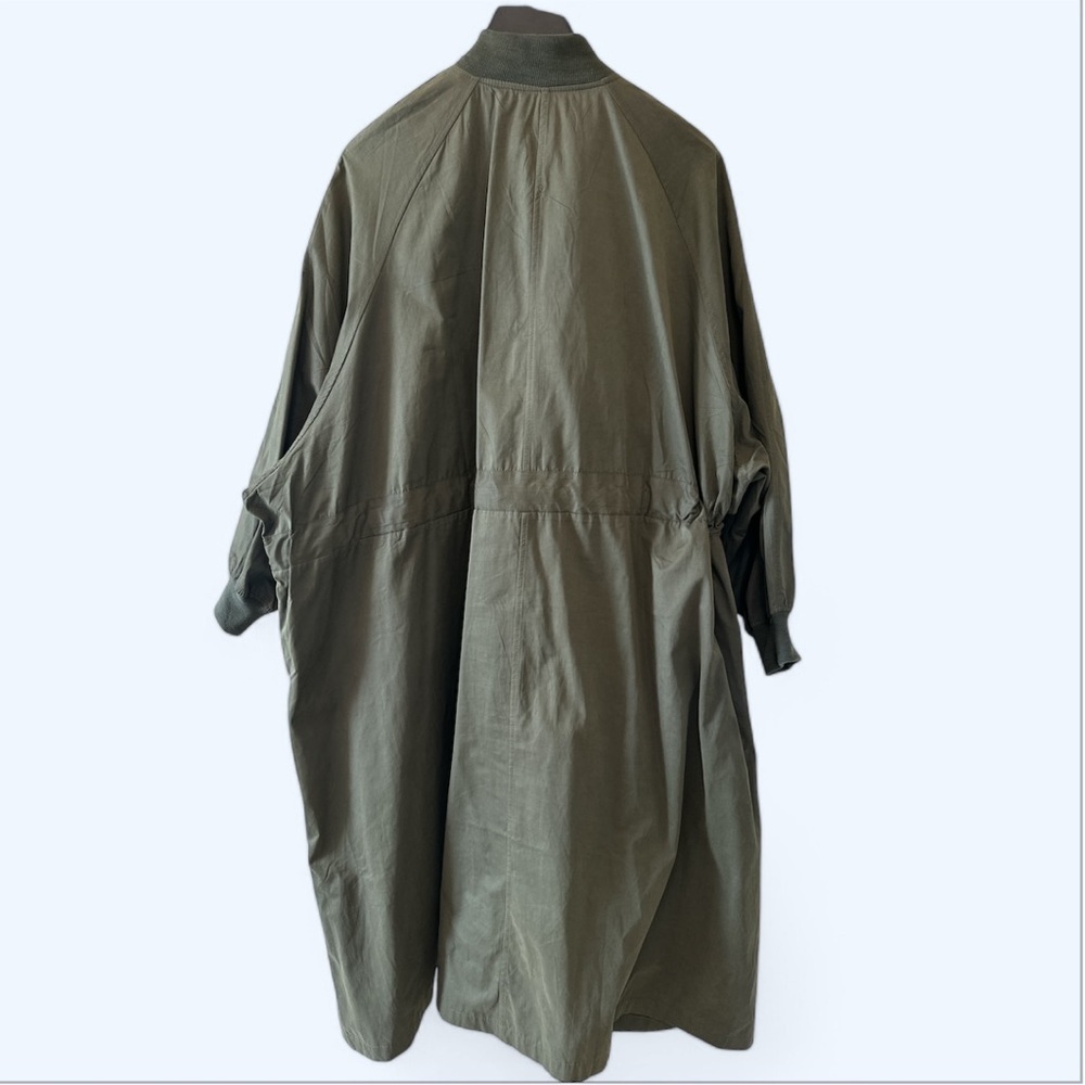 Plus Size Olive Green Women's Long Jacket - Picture 3 of 7